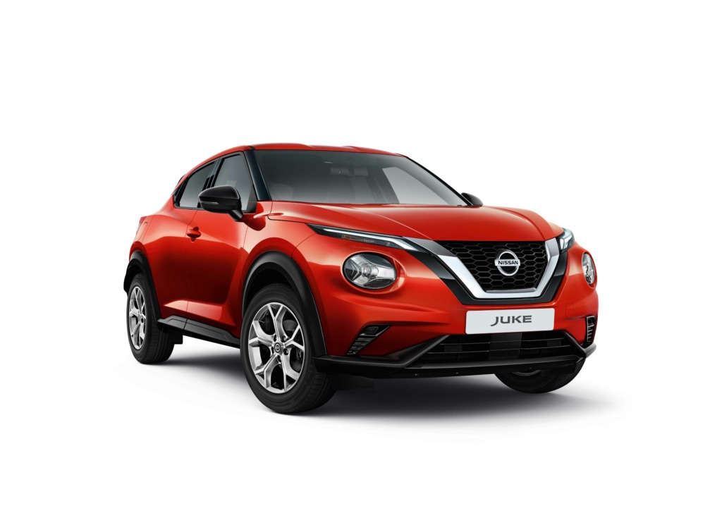 The Nissan Juke in red.