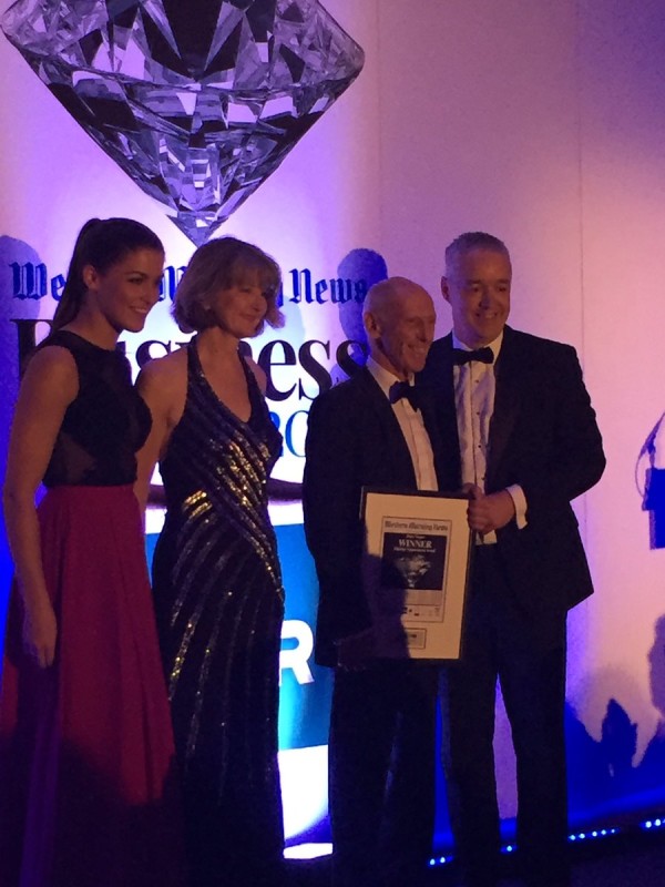 Peter Vosper Honoured at the Western Morning News Business Awards