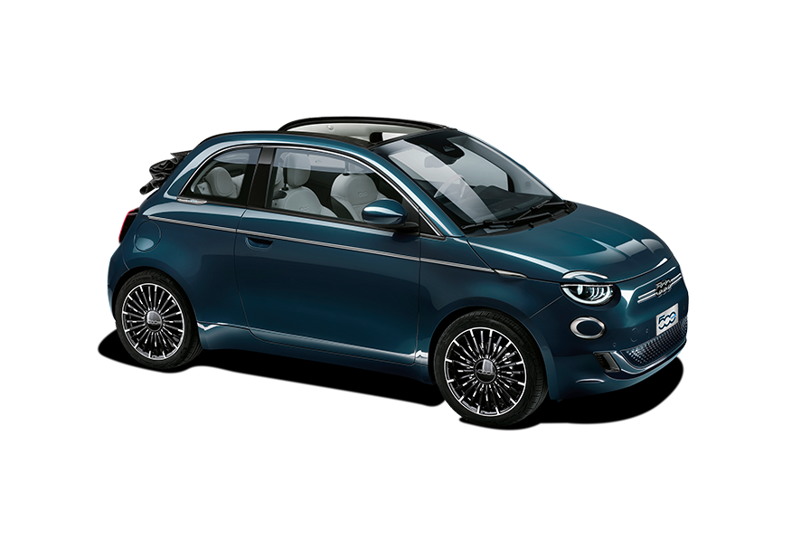 The Fiat 500 x in blue.