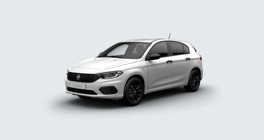 The Fiat Tipo in white.