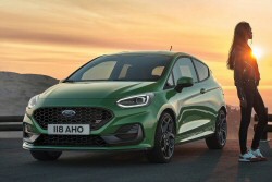 The Ford Fiesta ST in green