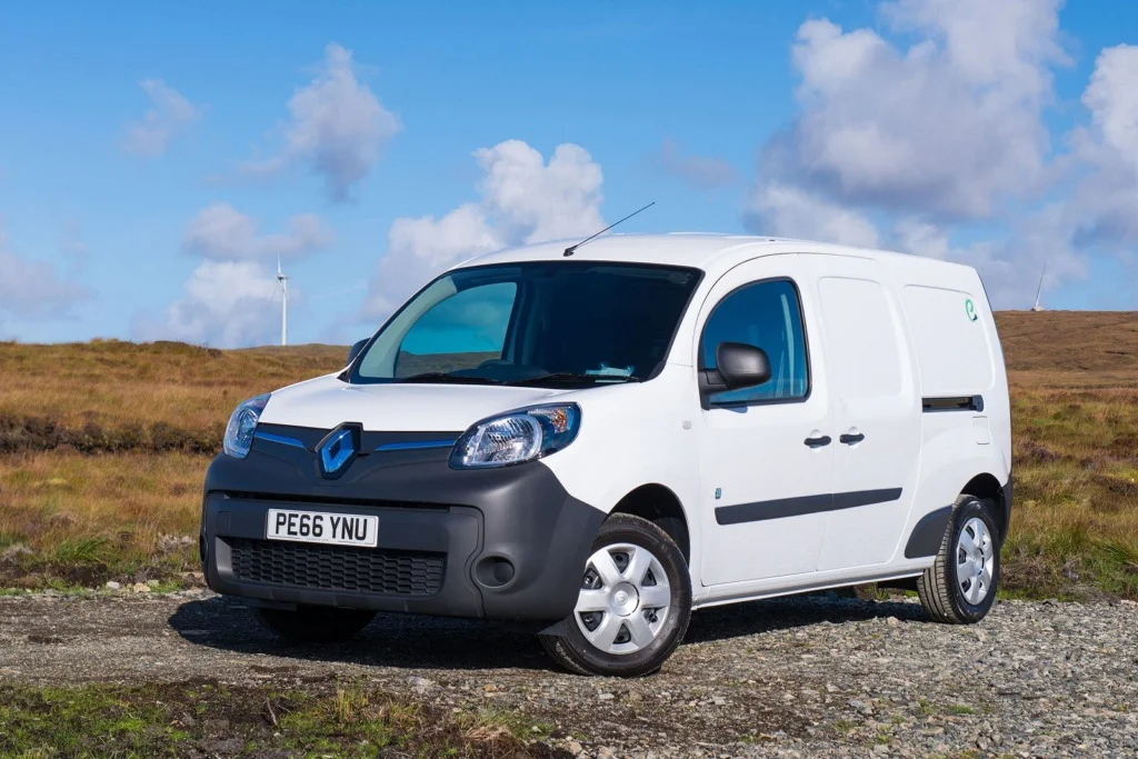 The Renault Kangoo in white.