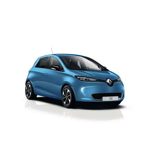 The Renault ZOE in blue.