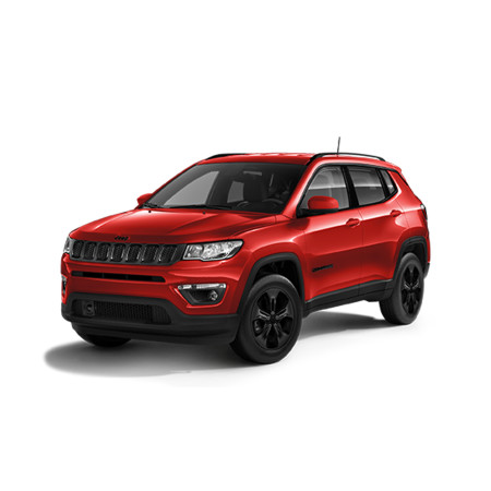Jeep Compass 4xe in red.