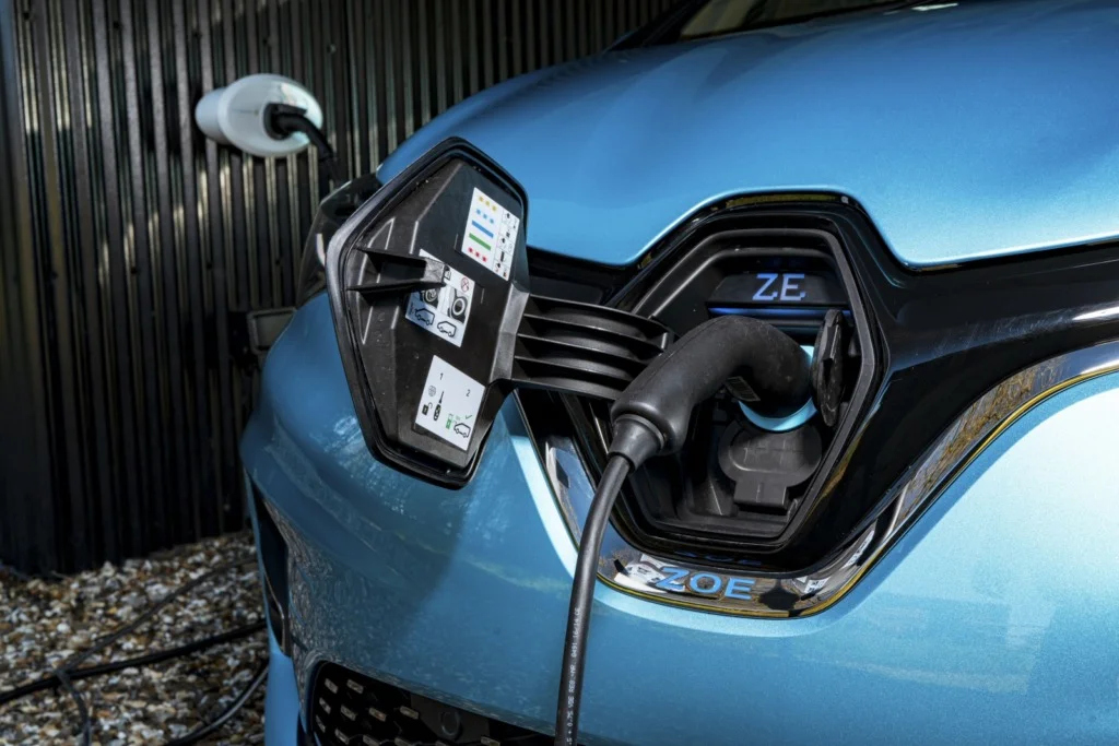 EVs charging.